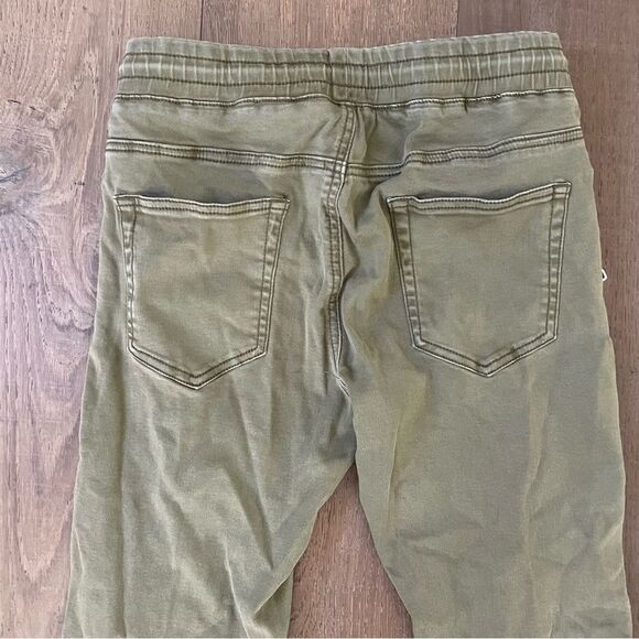 Crysp Denim Cargo Pants Distressed Rips Skinny fit Men's Jean Olive (Waist 31) - Picture 5 of 11